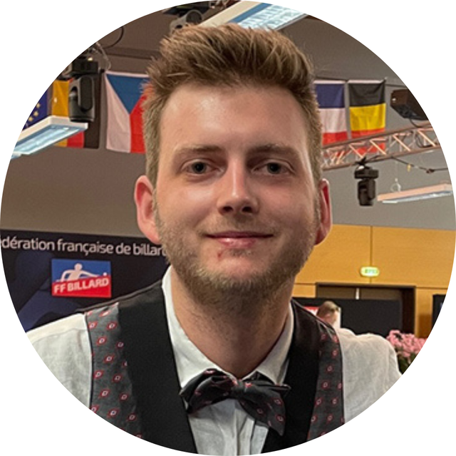 Portret van Gert-Jan Veldhuizen in wedstrijdkleding.